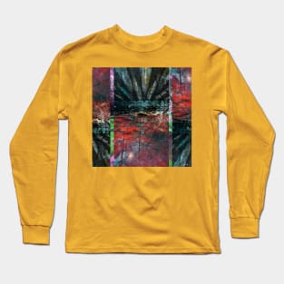 the landscape of the city in collage art photograph Long Sleeve T-Shirt